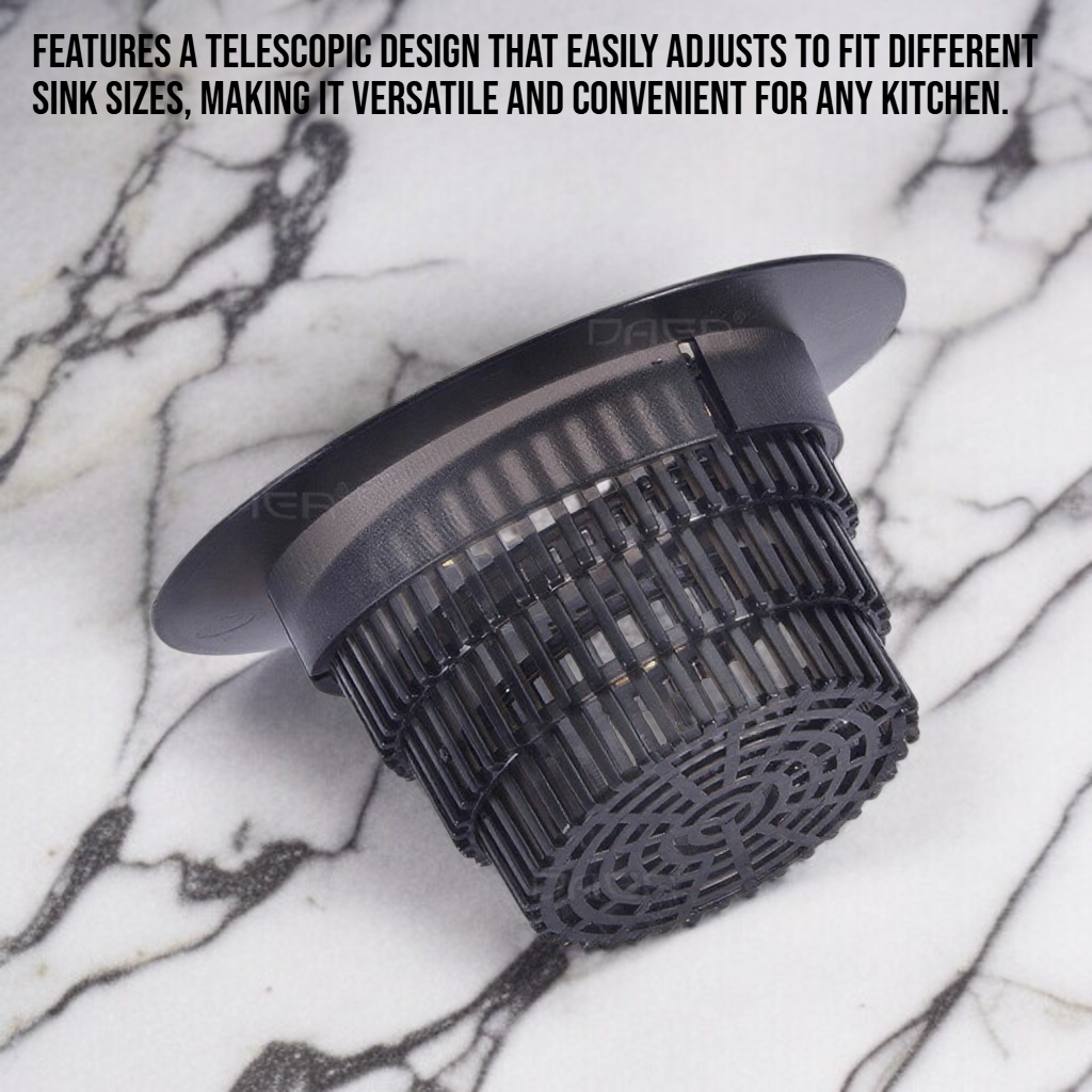 Large drainage anti blocking telescopic water tank filter basket