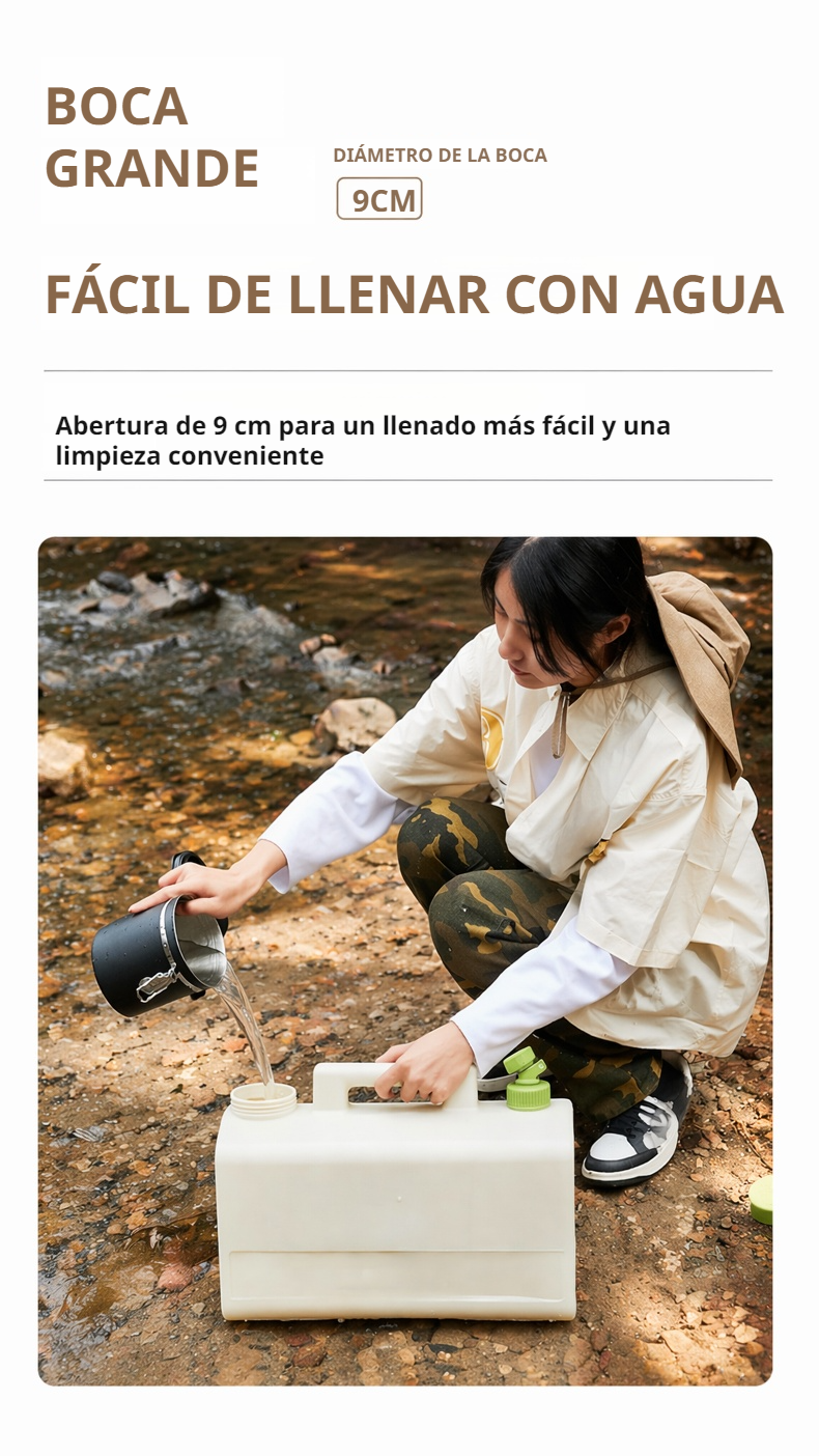 Accesorio de camping para almacenar agua potable