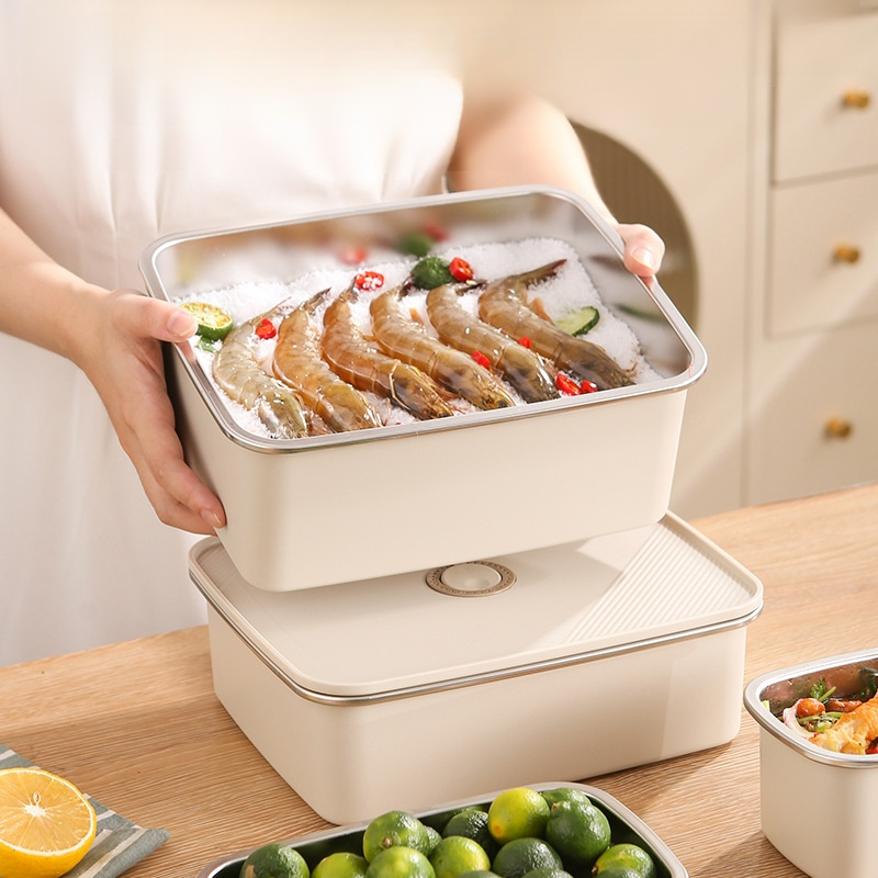 Malowane, spożywcze pudełko do przechowywania żywności do lodówki