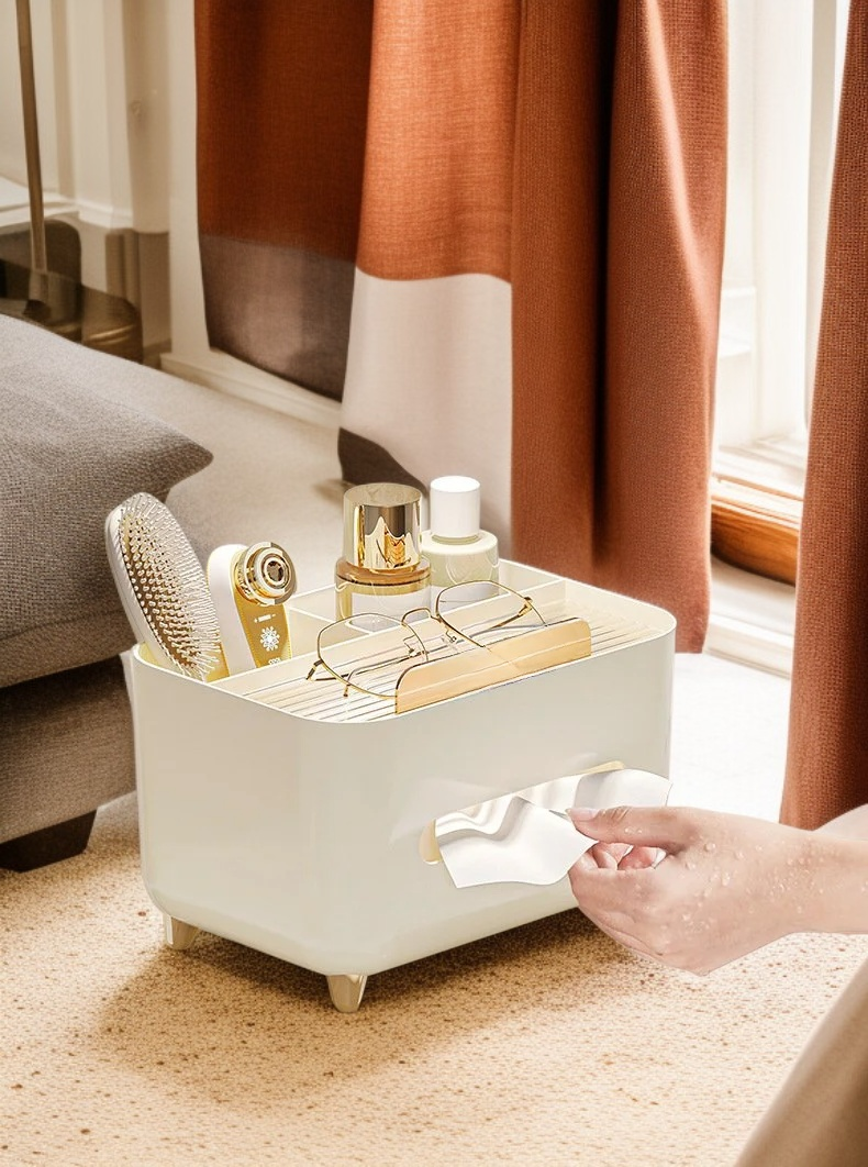 펜, 리모컨 등 다양한 소품 수납 가능한 티슈 박스