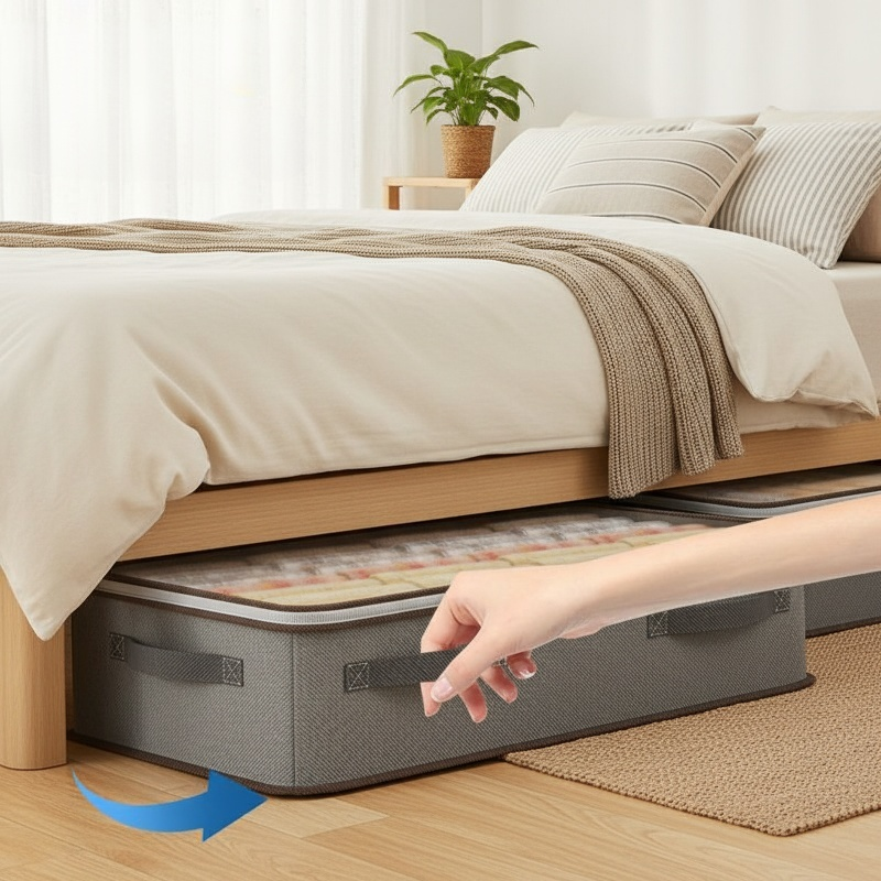 패브릭 소재 접이식 수납함