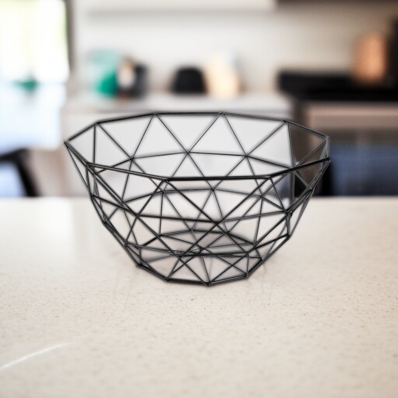 Wrought iron fruit basket snack plate