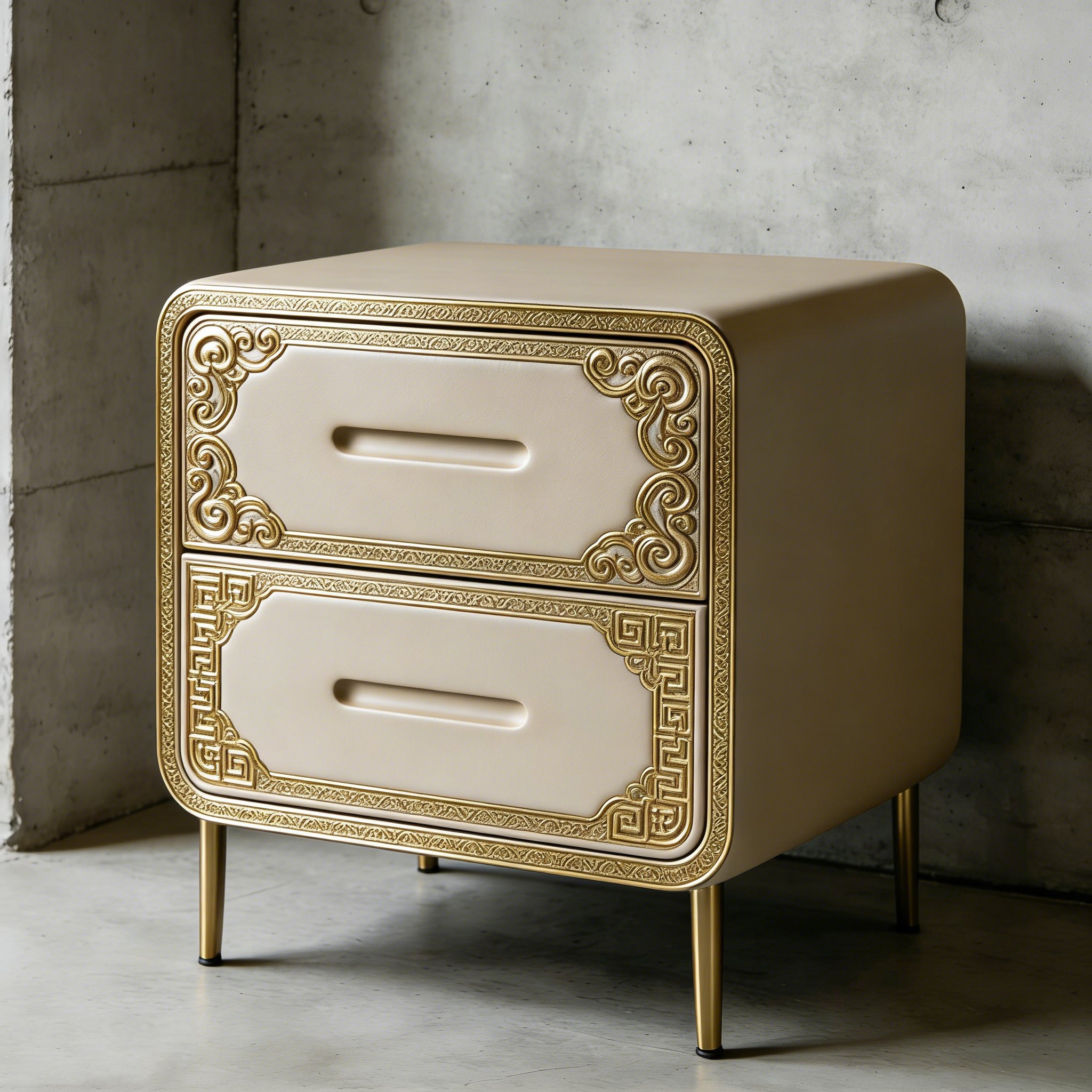 引き出し付きベッドサイドキャビネット