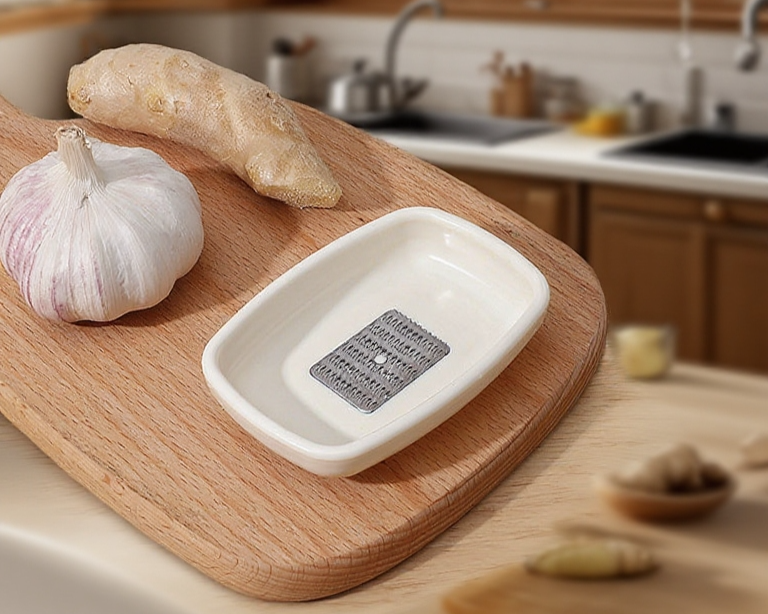 料理過程中使用蒜泥生薑研磨器