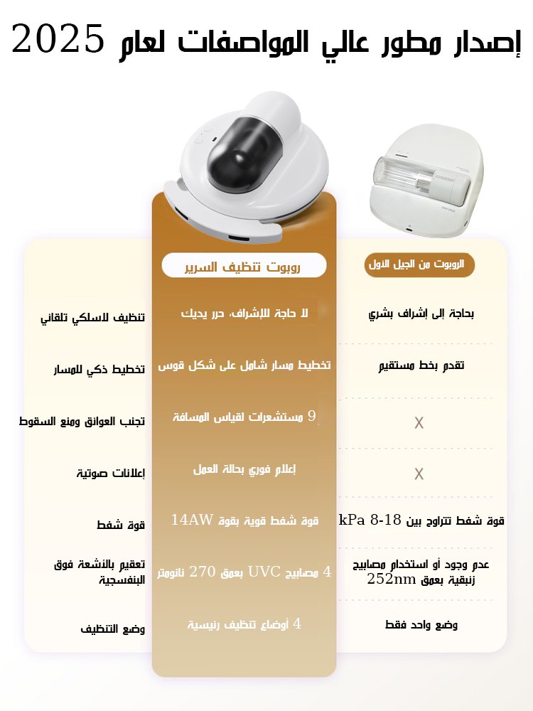 جهاز ذكي لاسلكي لإزالة العث بالأشعة فوق البنفسجية