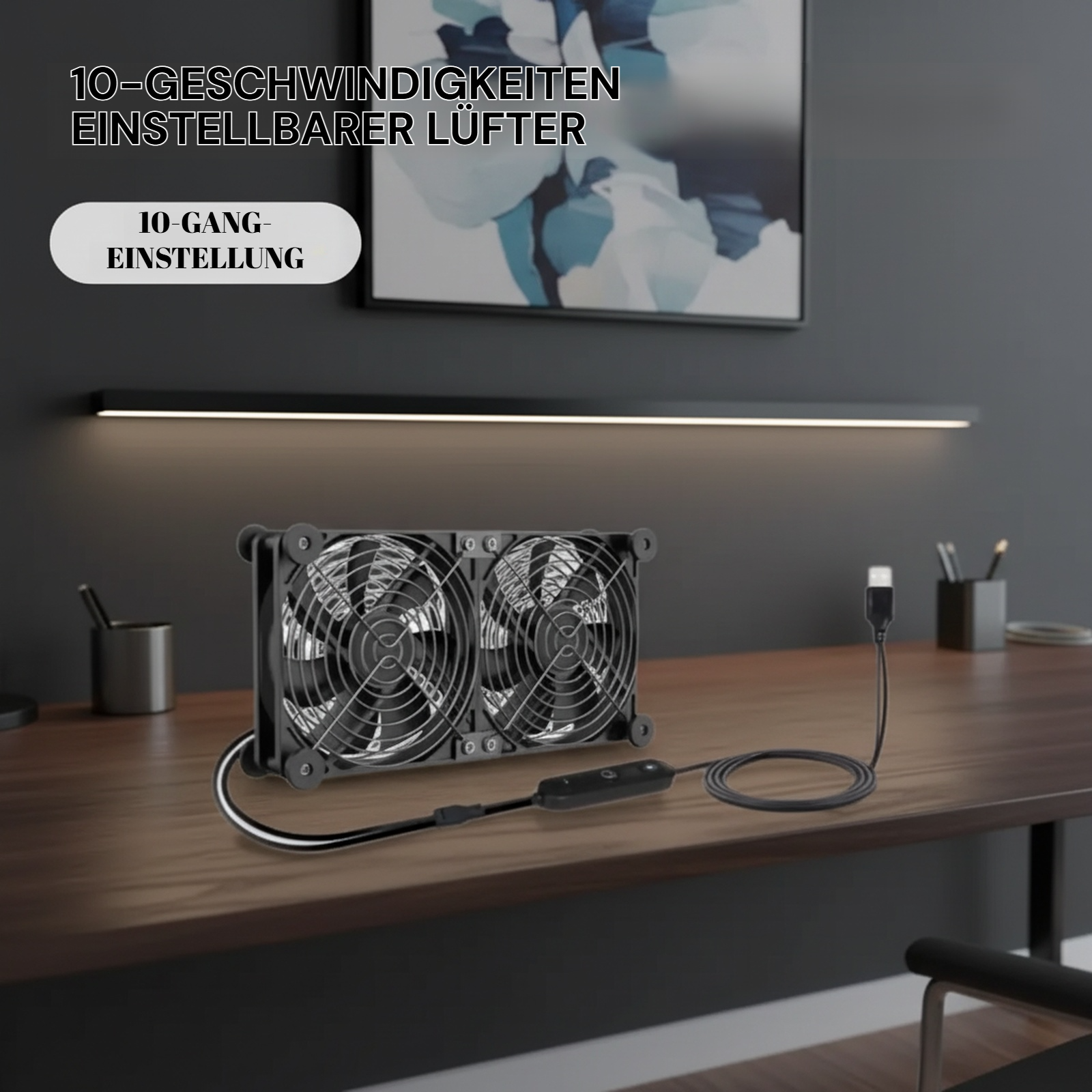 USB 5V/12V 8025 12025 Router Desktop Kühlventilator