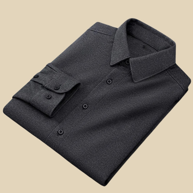 加絨自發熱商務休閒襯衫