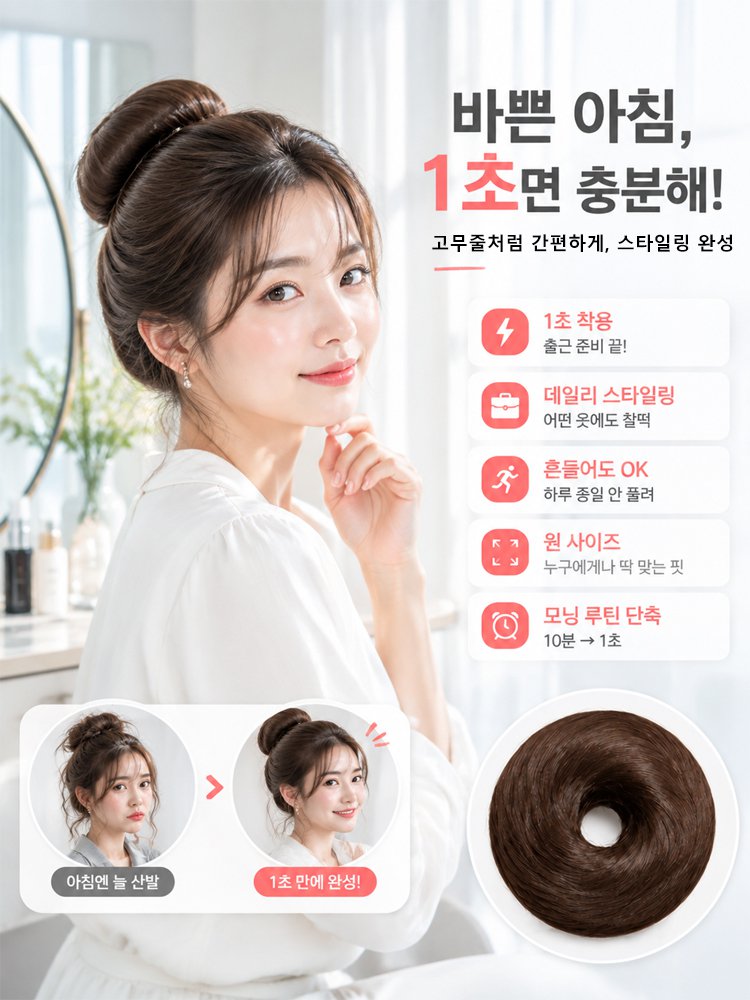 도쿄 오모테산도·바이오닉 리얼 헤어 당고 가발 링