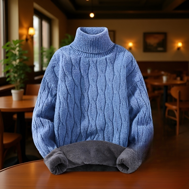 Suéter de punto de algodón para jóvenes hombres