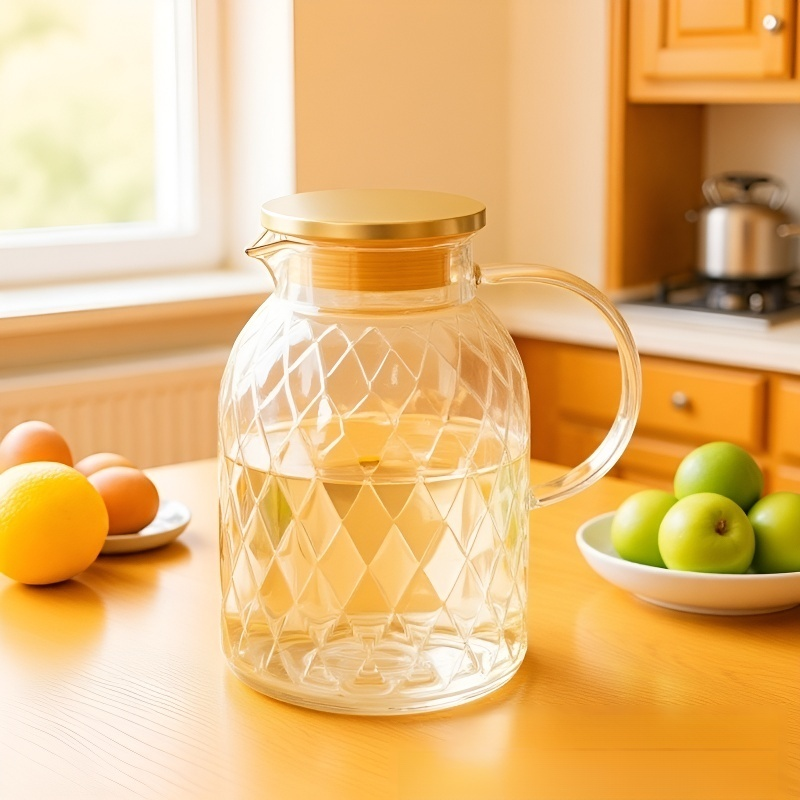 Heat-resistant glass water bottle for daily hydration