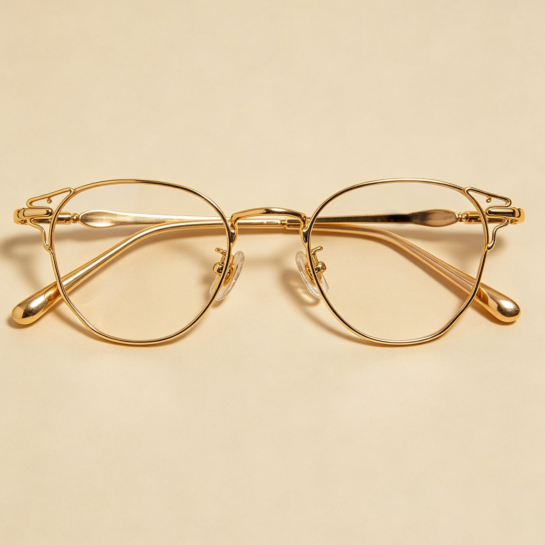 薄くて軽量な金属ワイヤーフレームの全体画像