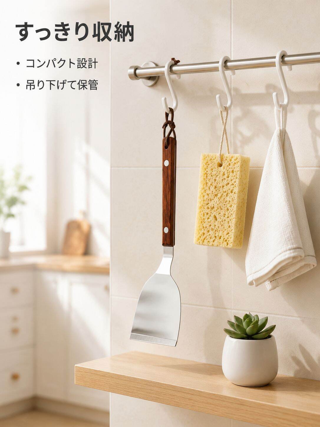 ステンレス製クリーニングスパチュラ