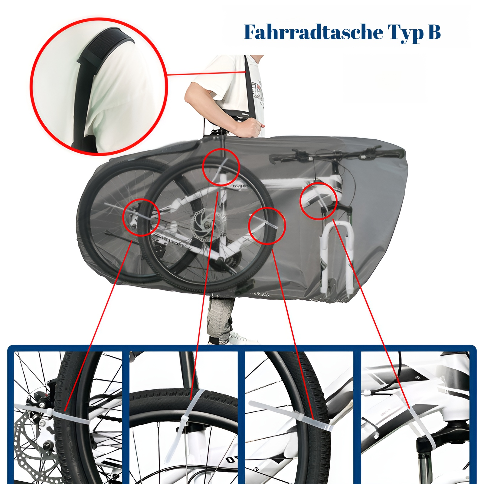 Wasserfeste Fahrrad-Transporttasche