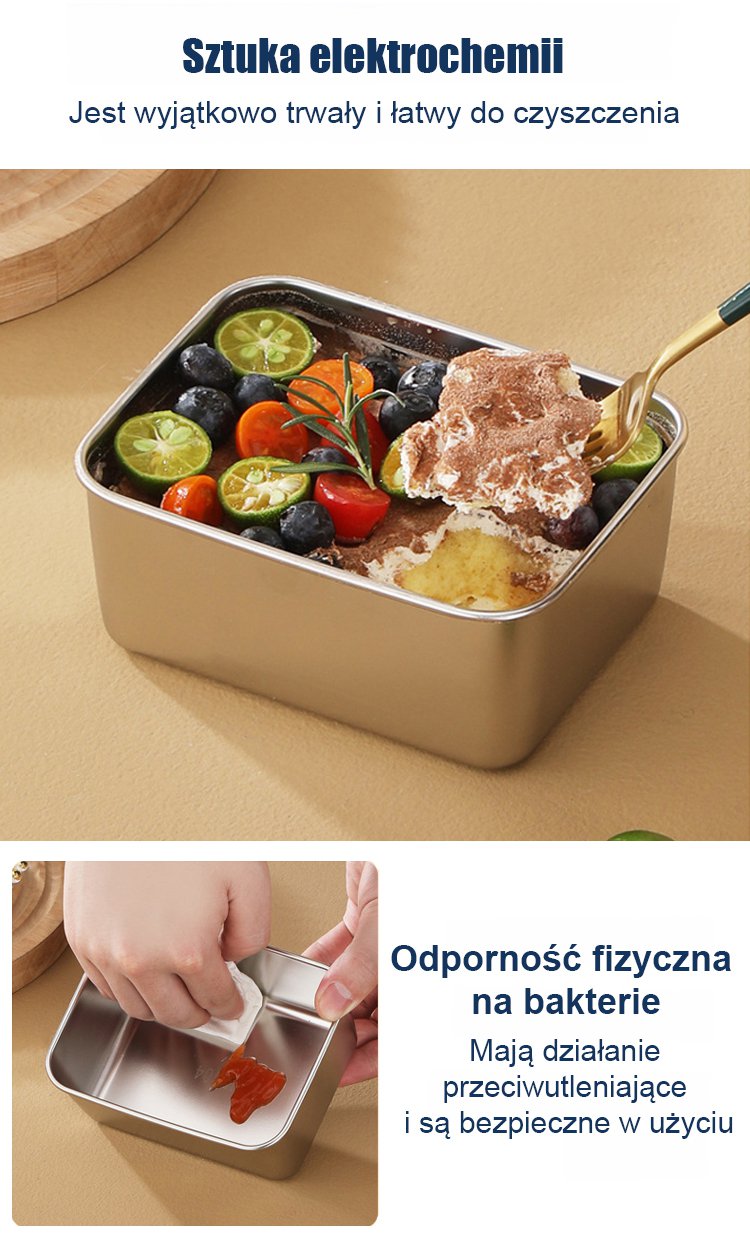 Ekologiczny pojemnik wielokrotnego użytku ze stali nierdzewnej