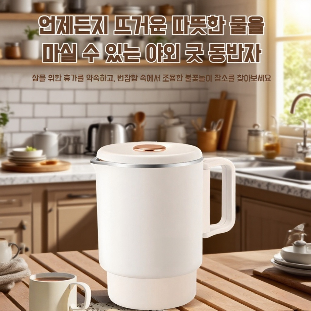 여행용 접이식 전기 주전자 