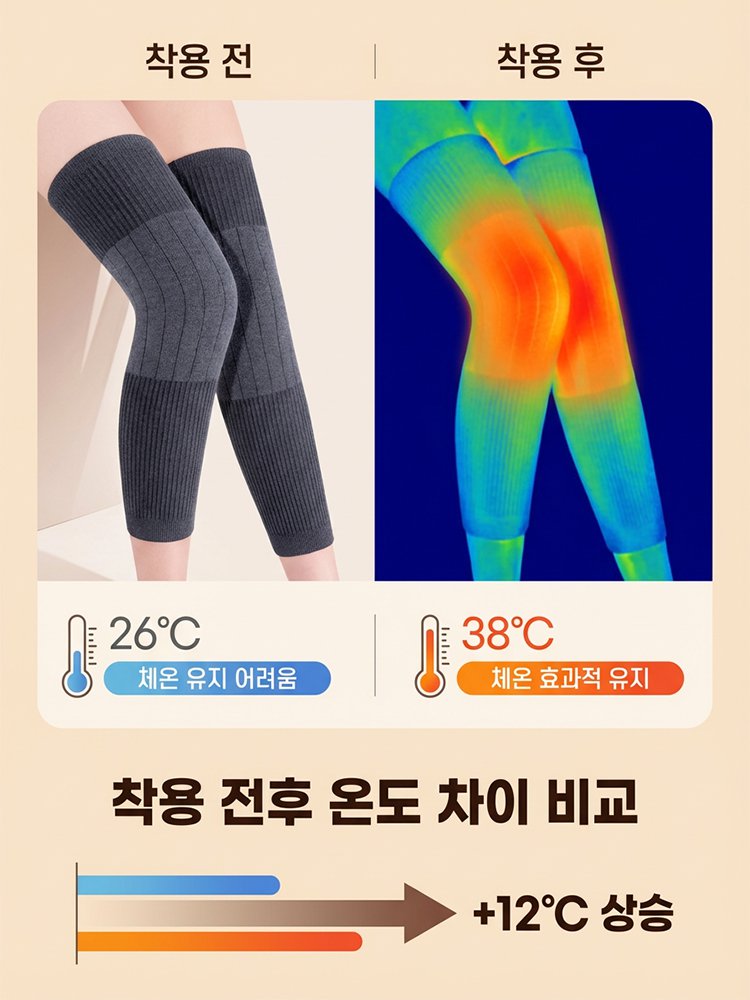겨울철 다리와 무릎이 추위를 타는 분들은 이 연장형 캐시미어 보온 무릎 보호대를 꼭 사용해 보세요! 