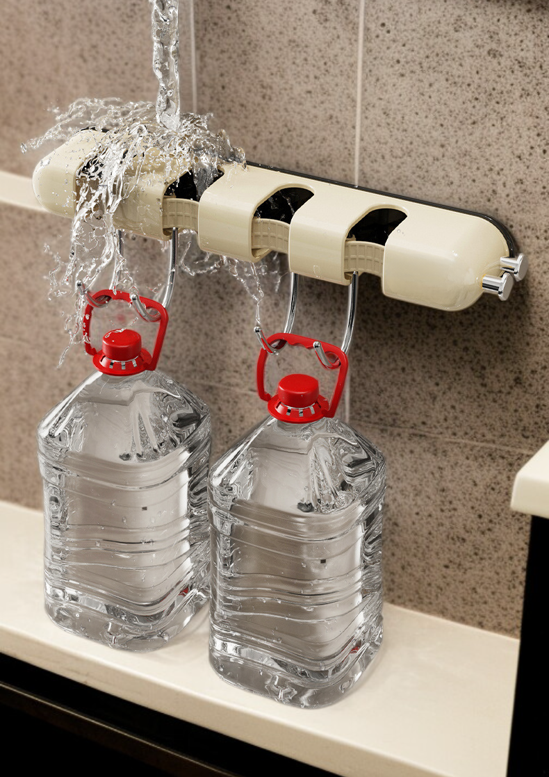 주방에서 사용되는 펀치프리 걸레걸이