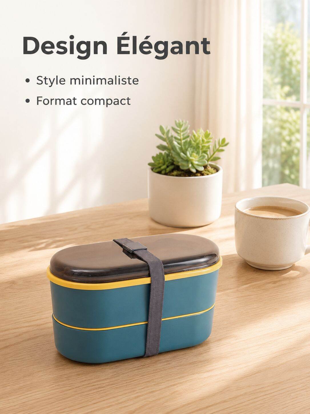 Lunch box minceur japonaise compartimentée, passe au micro-ondes