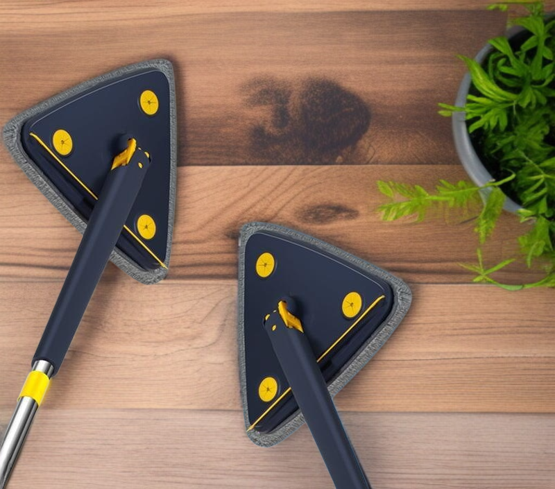 손세탁 없이 대걸레 청소 삼각 와이퍼 유리 천장 벽면 걸레를 손으로 비벼 닦다 손세탁 없는 청소 걸레 세트