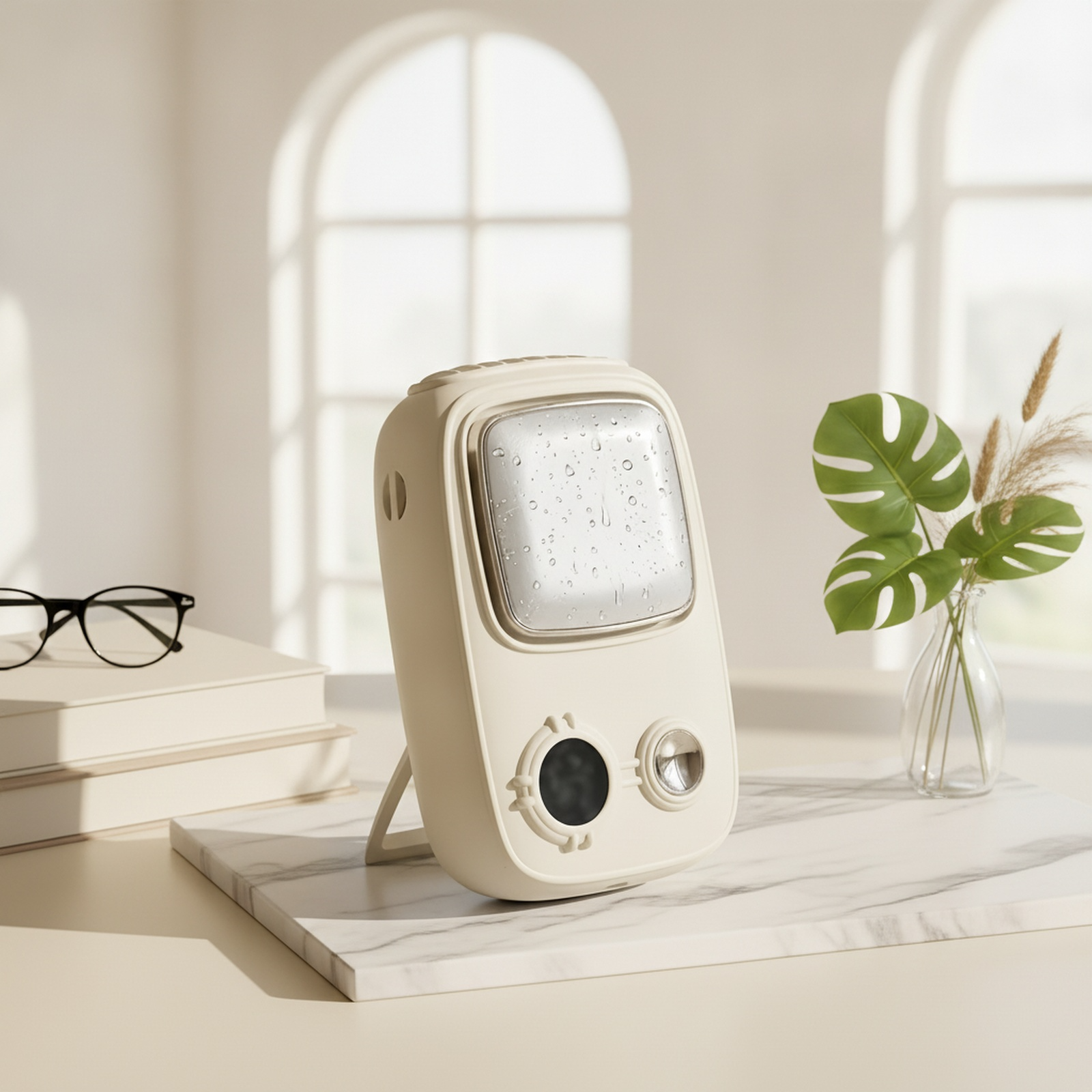 Tragbarer Nackenventilator, Mini-Schreibtisch-Klimaanlage, Halbleiter-Kühler