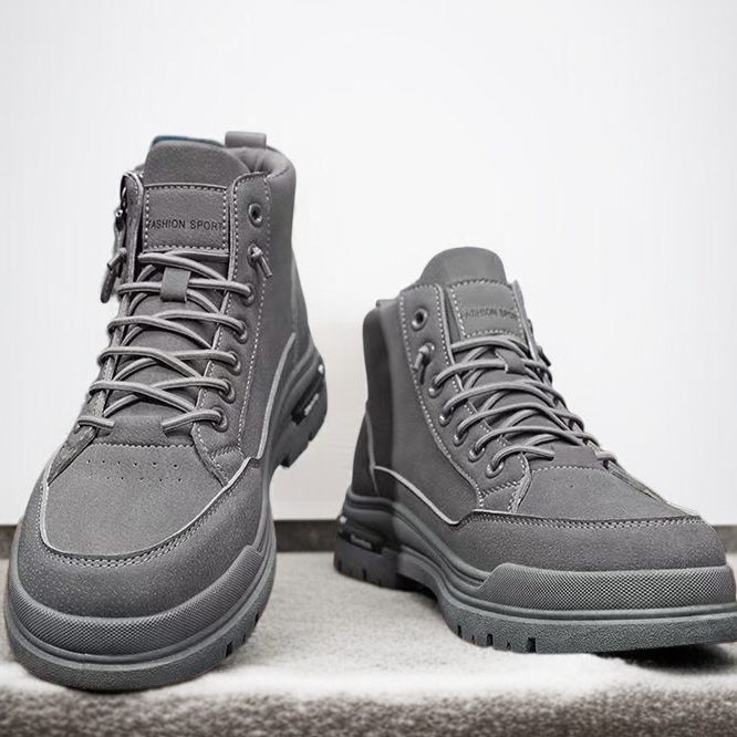 남성 워커 미들 카고 내마모성 미끄럼 방지 면화 겨울 기모 남성화