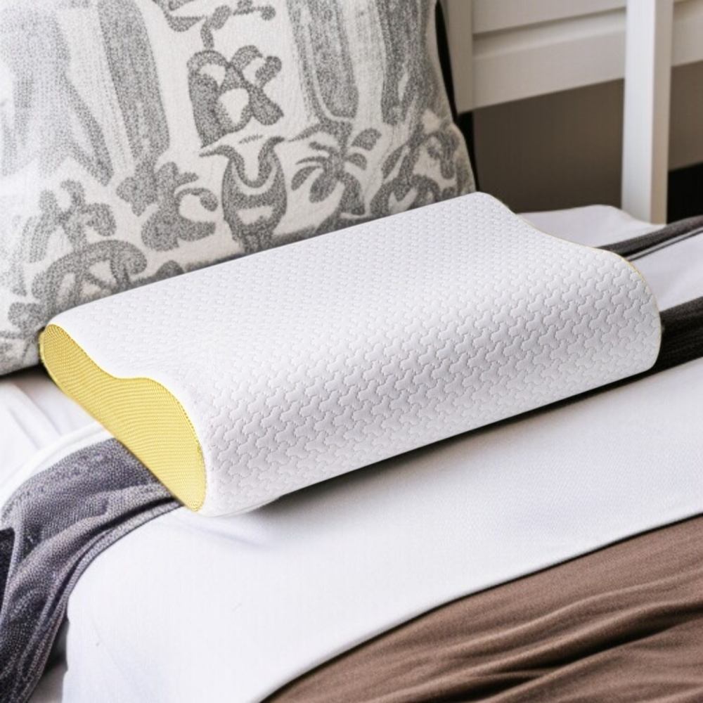 横向き寝用低反発枕 メモリーフォーム枕 頸椎保護 ネックピロー 寝心地抜群 低反発ネックピロー