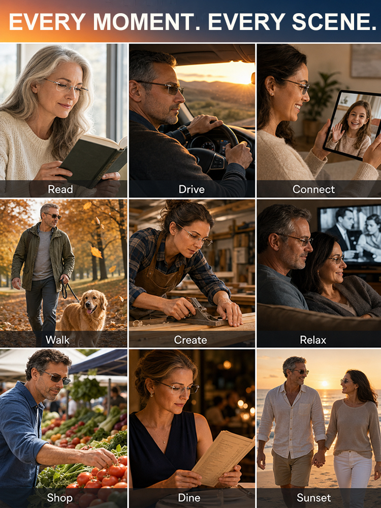 Ultra-Thin, Frameless Photochromic Reading Glasses