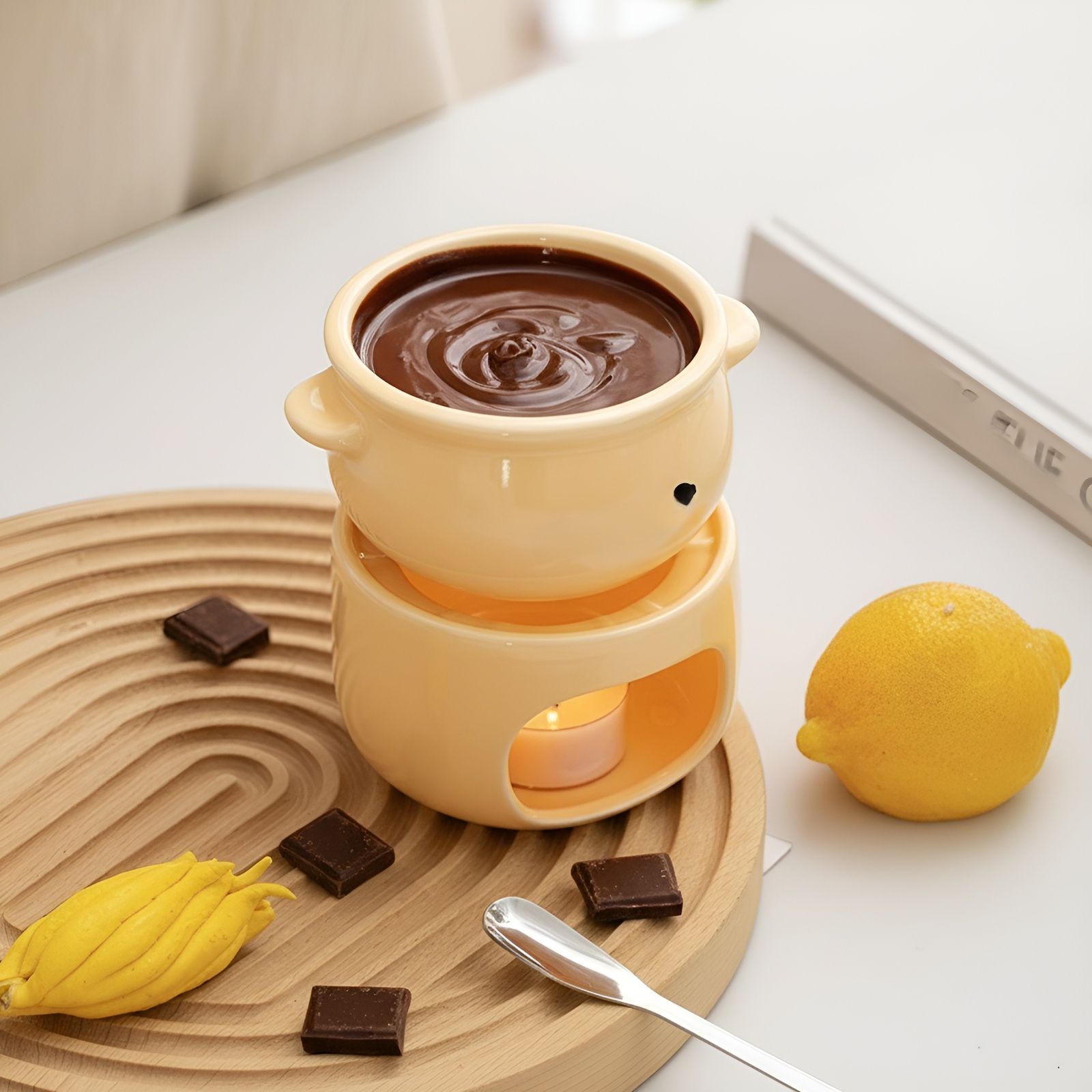 Calentador de cerámica para derretir chocolate 