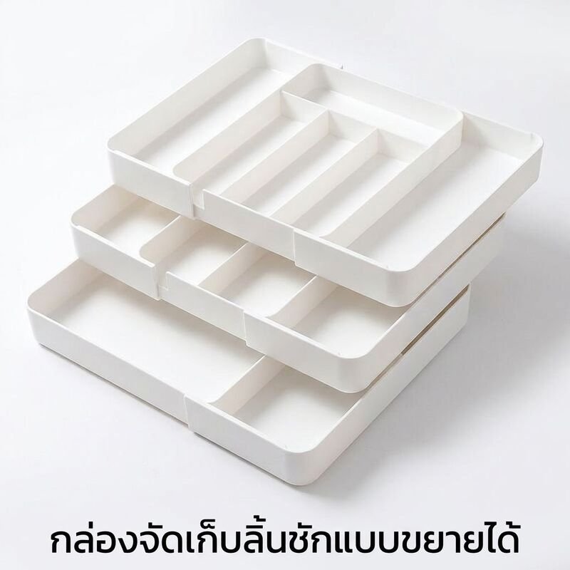 กล่องเก็บของลิ้นชักสไตล์ญี่ปุ่น กล่องเก็บของแบบแยกส่วน กล่องเก็บของเครื่องใช้ในสํานักงานแบบพับเก็บได