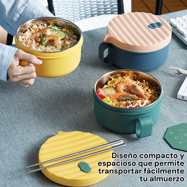 Lonchera de trabajo, aislamiento térmico de grado alimenticio.