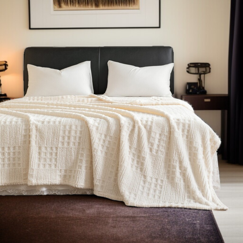 Thickened Warm Plush Blanket Cover Blanket Warm Knitted Home Padded