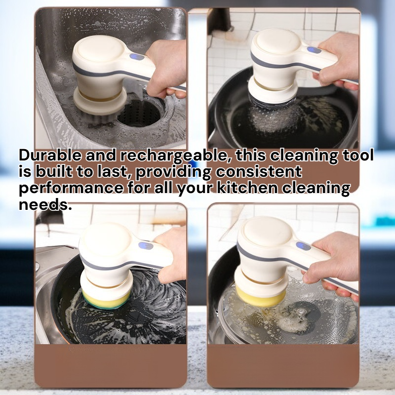 Home Kitchen Waterproof Multi-use Electric Cleaning Brush Cordless Portable Dishwasher