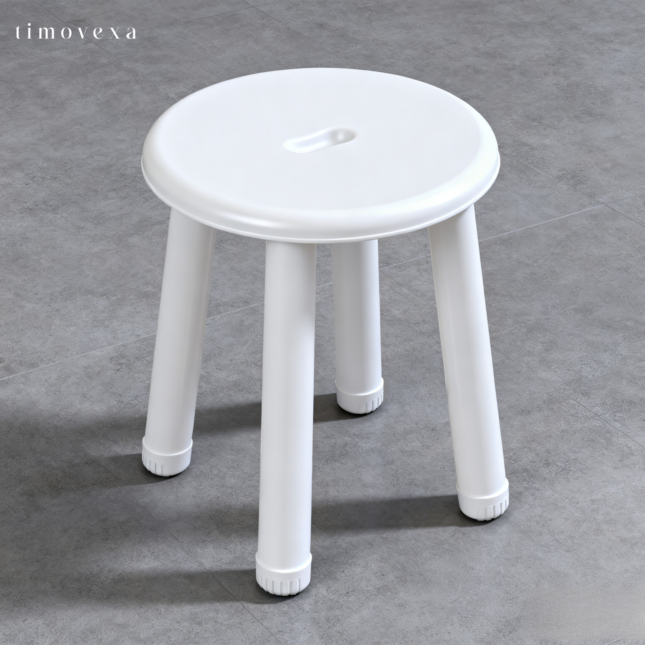 모던 심플 가정용 화이트 스툴(2개)