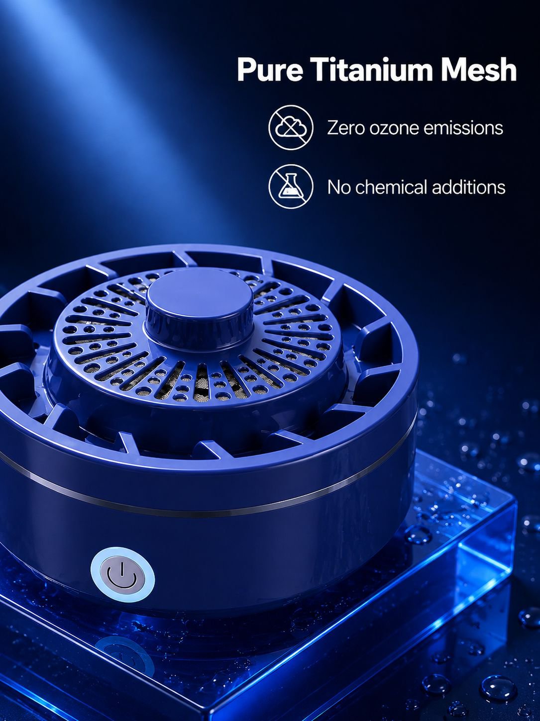 User operating wireless ultrasonic produce washer