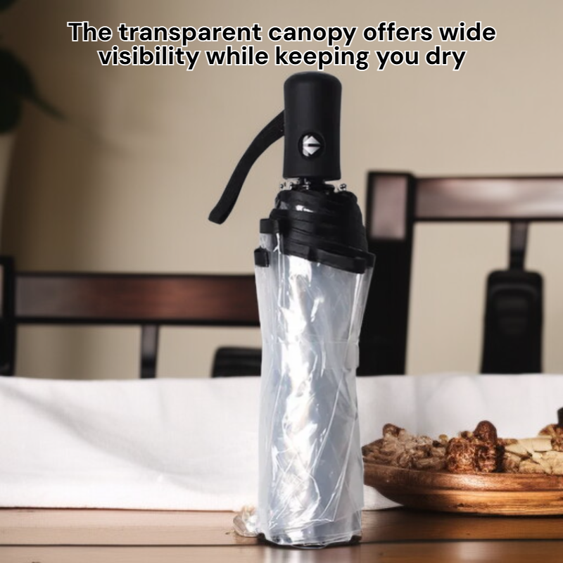 Forest Style Transparent Folding Umbrella 