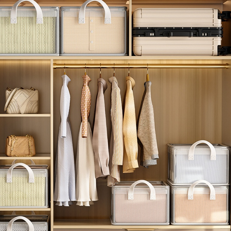 透明折りたたみ式防水エコ衣類収納ボックス