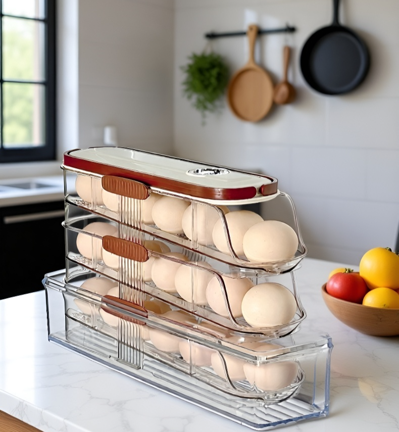 冷蔵庫内で使える卵転がし収納ボックス