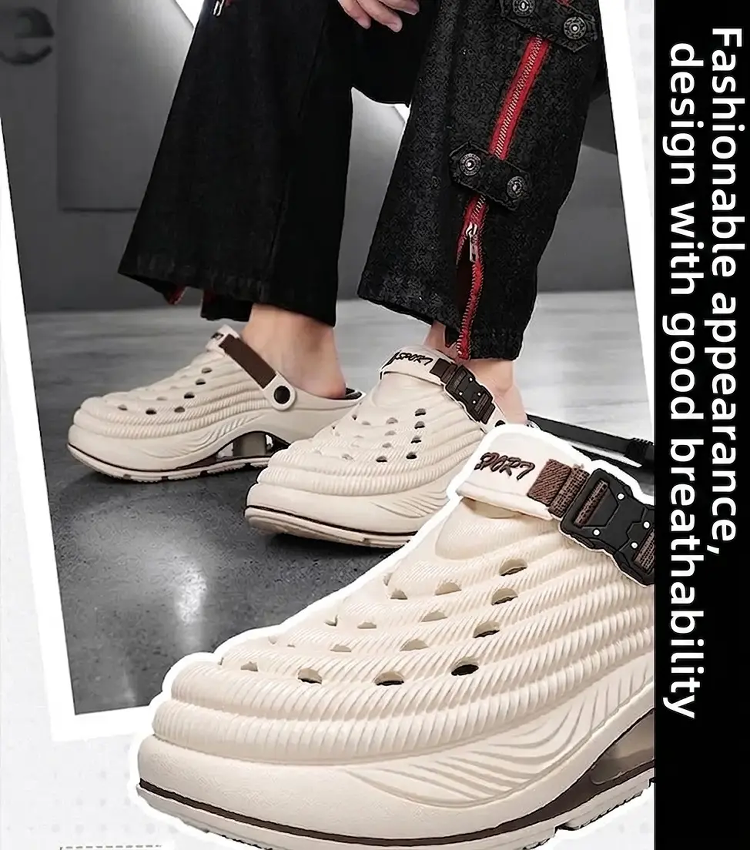 【Can increase height by 5 cm】Beach closed-toe non-slip outdoor sandals