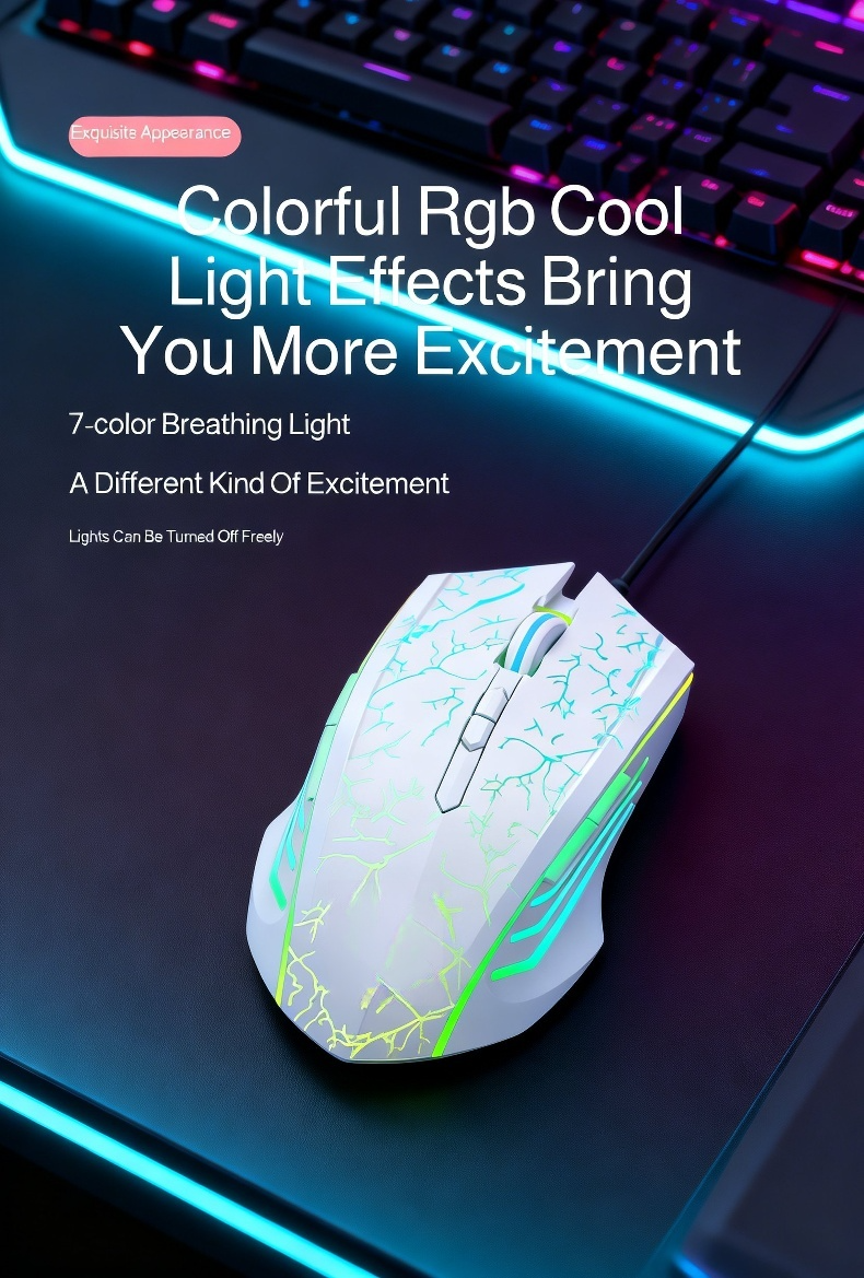 Sleek rechargeable mouse with LED indicator