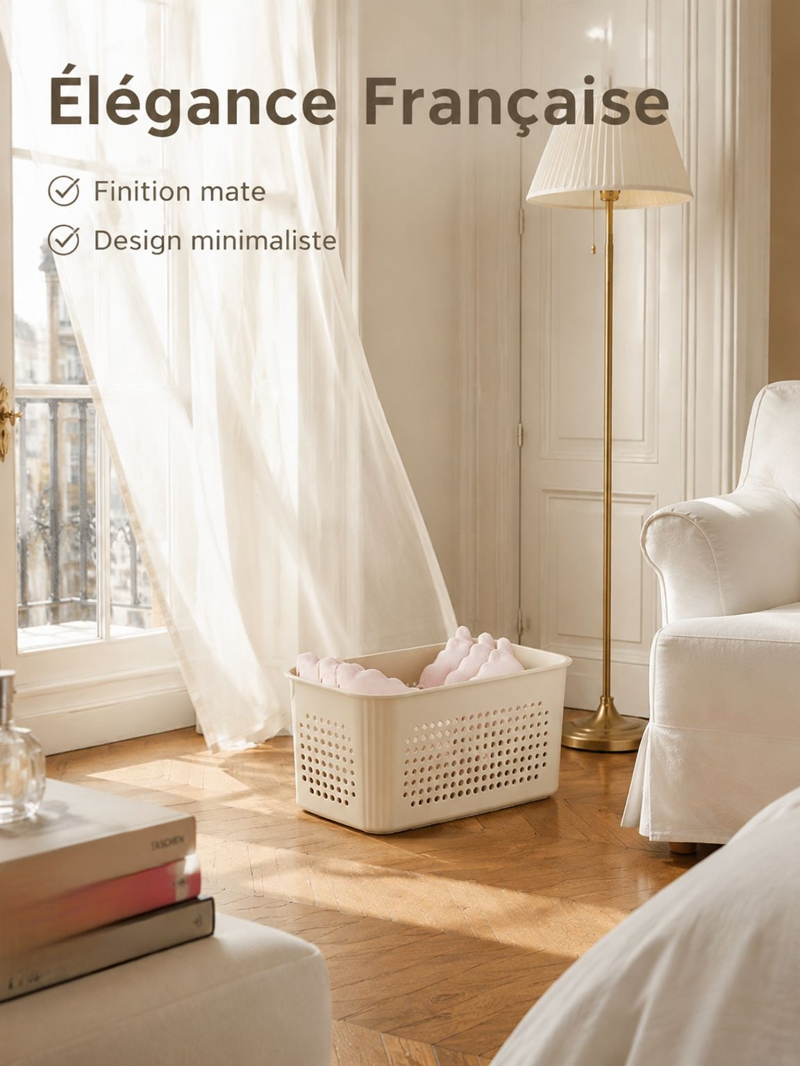 Organisation facile du linge avec ce grand panier