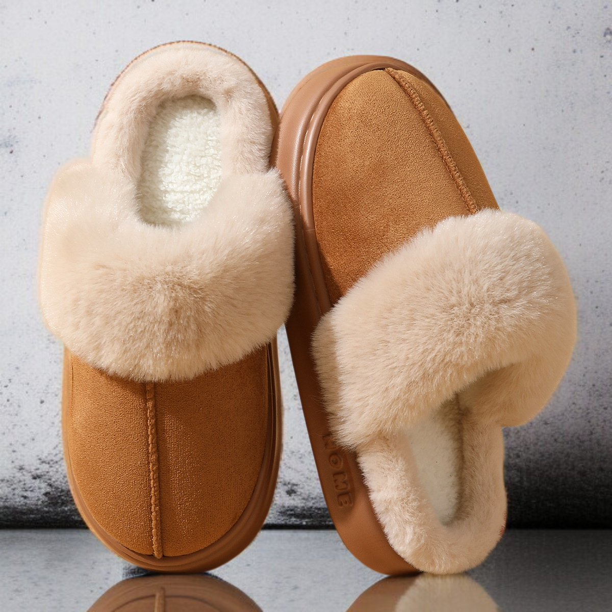 รองเท้าแตะผ้าฝ้ายหนาลื่นสบาย