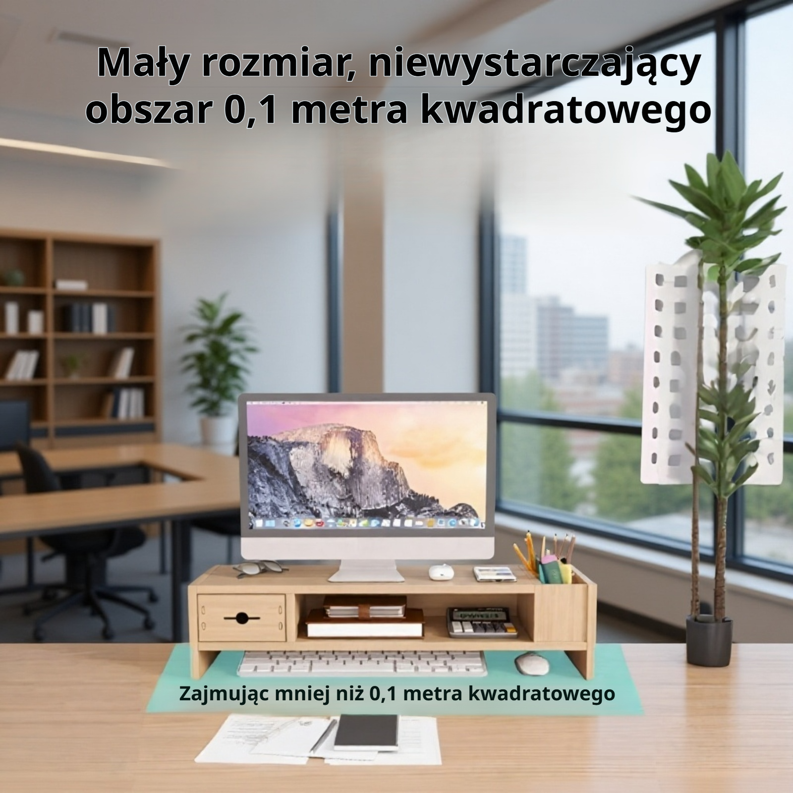 Podstawka pod komputer z funkcją przechowywania