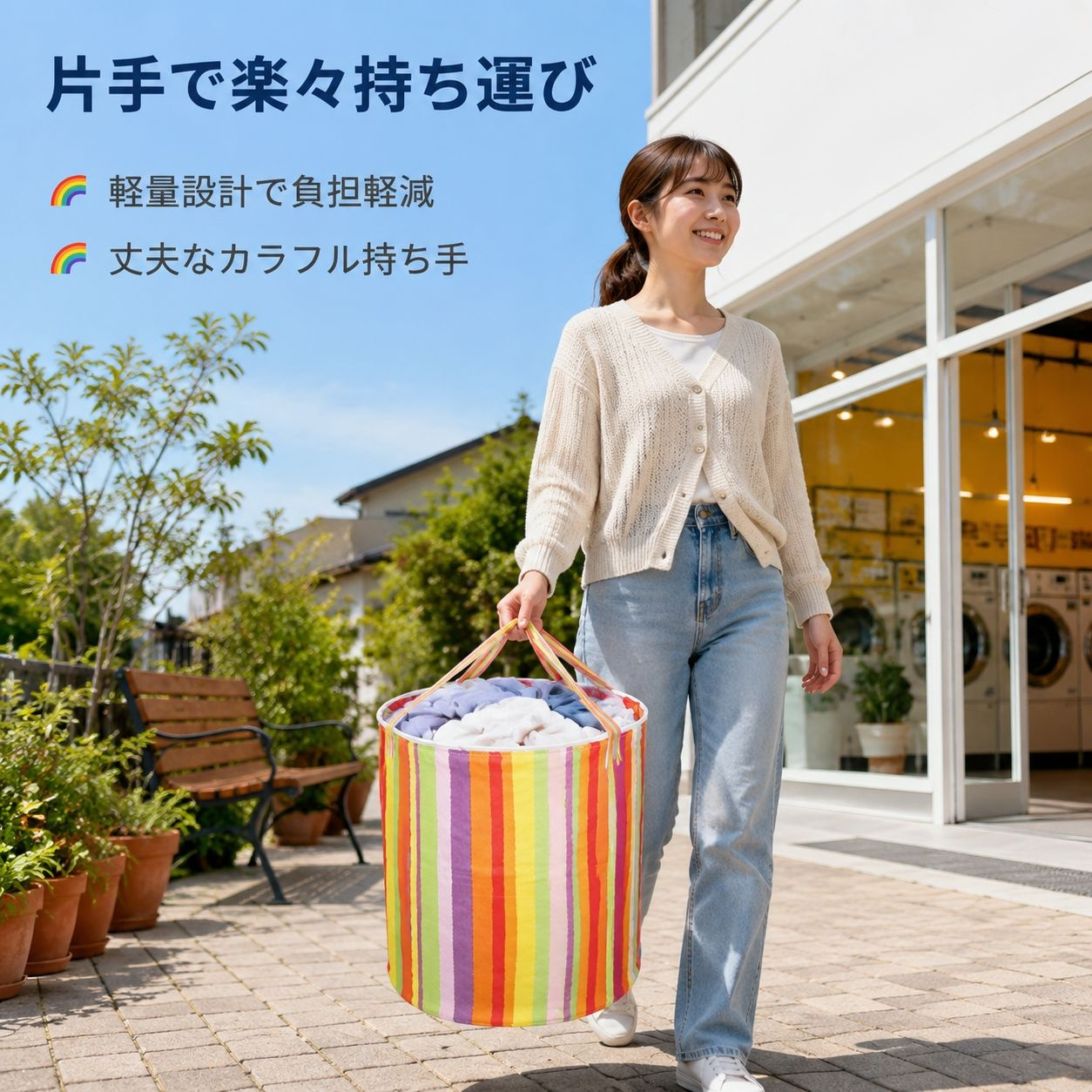 布製おもちゃ・衣類収納バスケット 折りたたみ式ランドリーバッグ