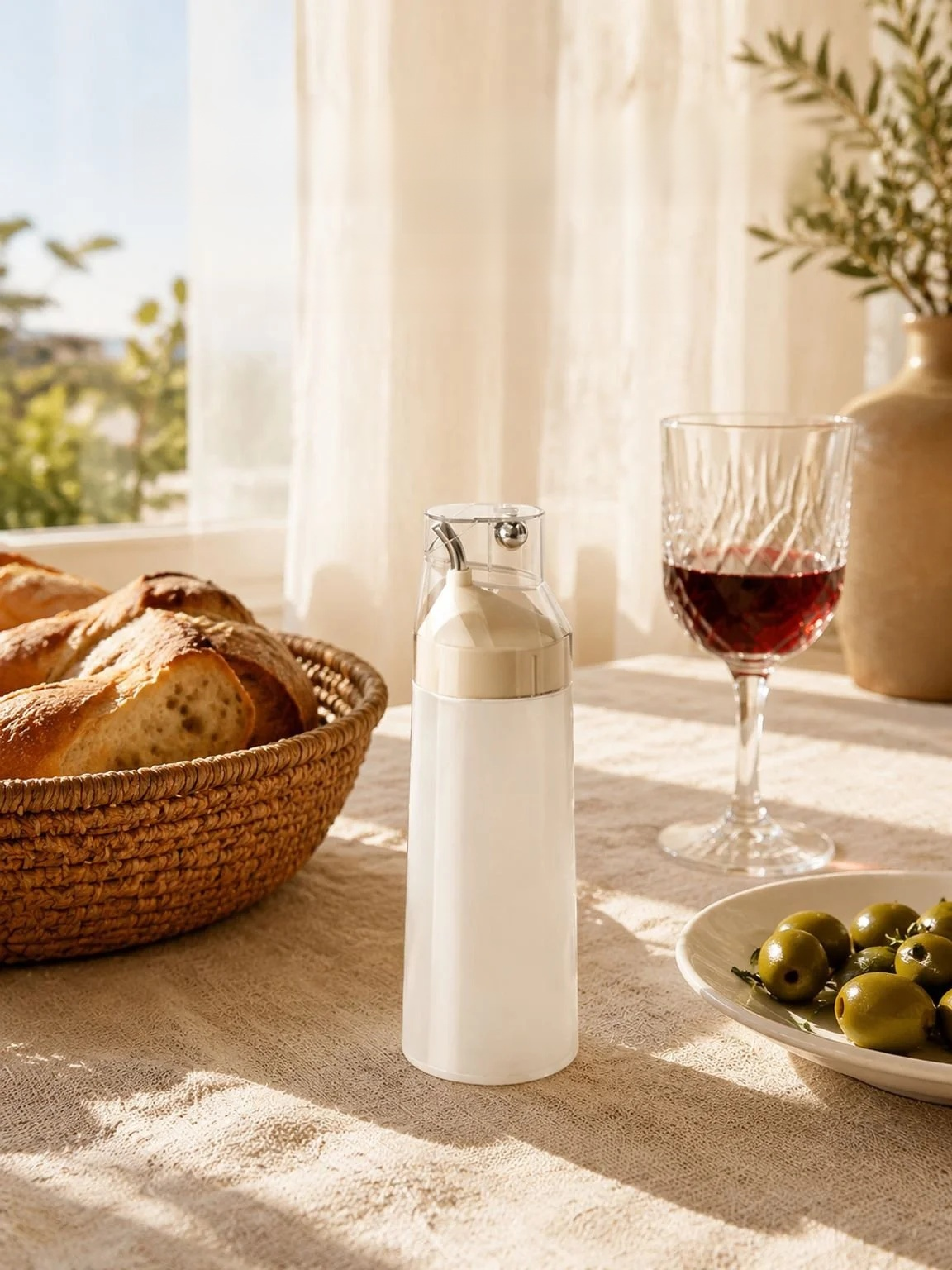 Botella de cocina reutilizable y antigoteo