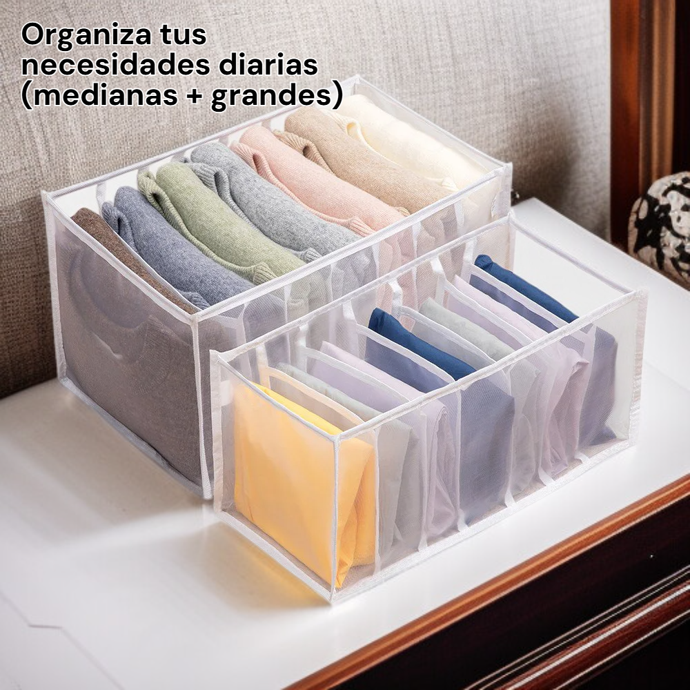 Caja organizadora de almacenamiento diaria (mediana + grande)