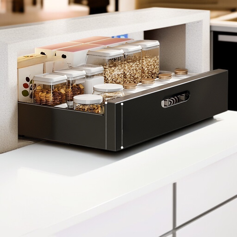 ชั้นวางตู้ลิ้นชักสำหรับจัดเก็บในครัว