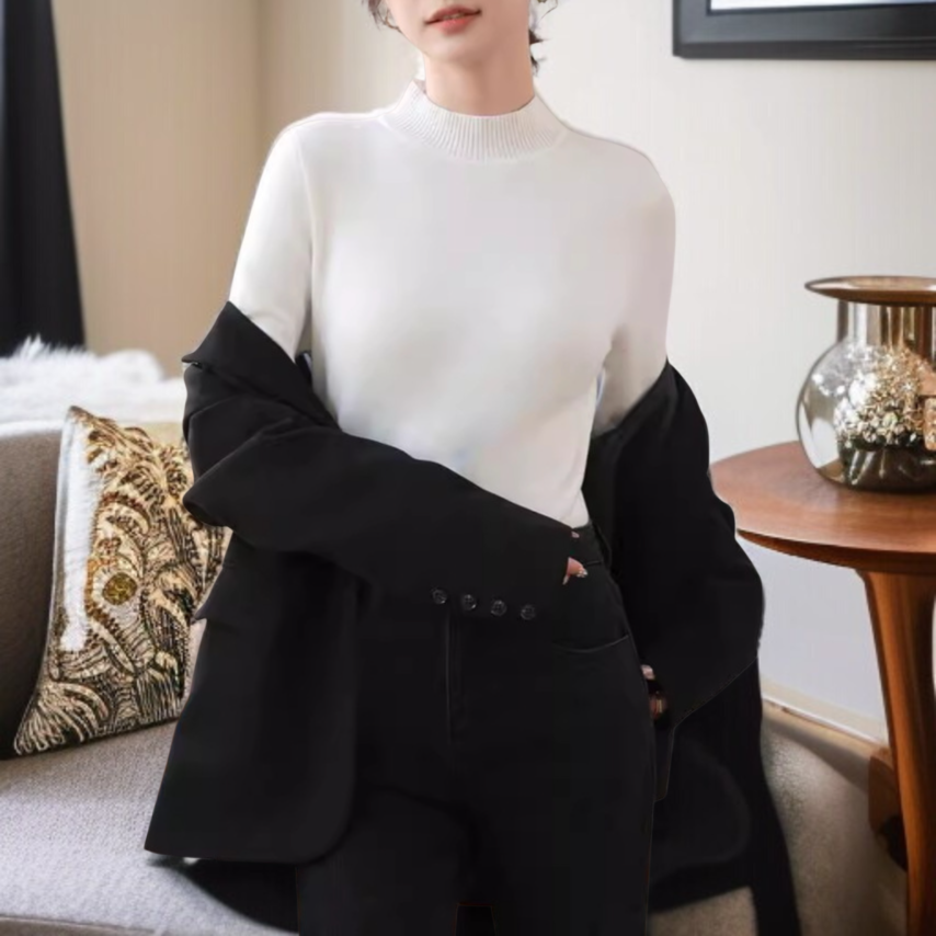 기모 톱 기모 도톰 니트 여 반폴라 이너 추동 이너 니트