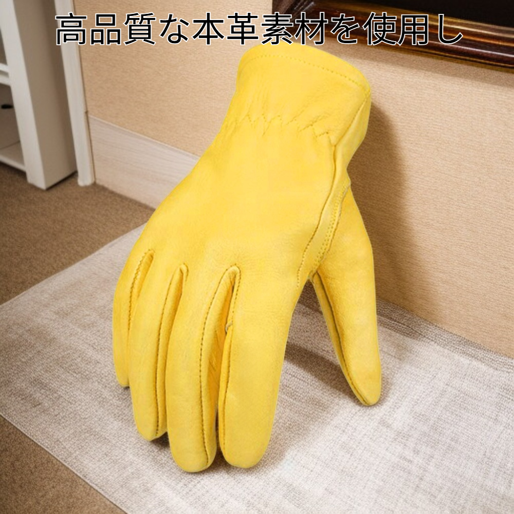 革製のバイクの手袋