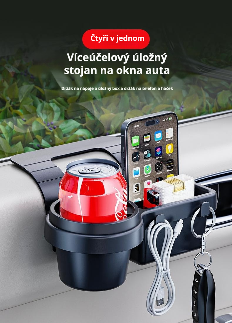 Univerzální úložný držák do auta na telefon