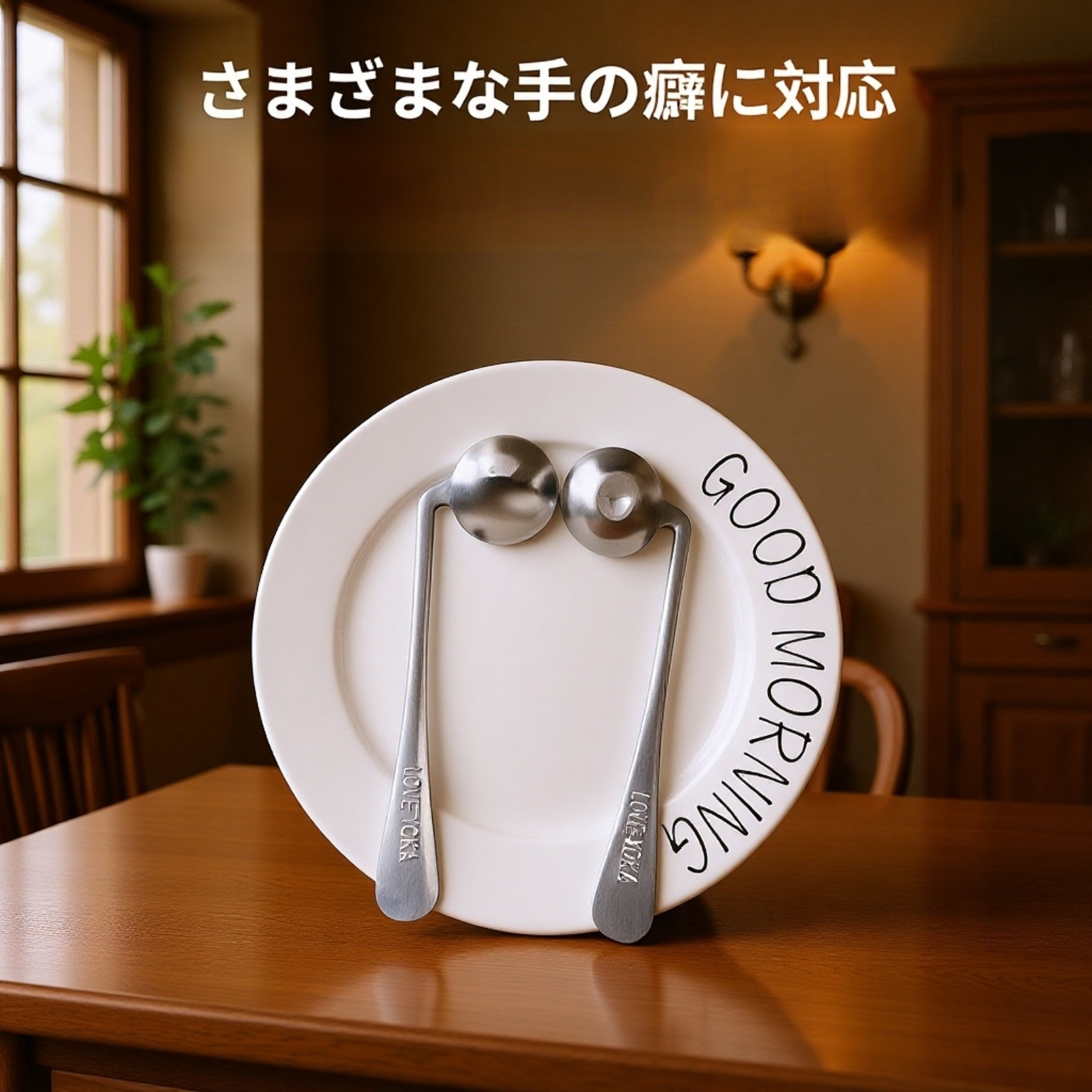 角度調整可能な介護用スプーン詳細